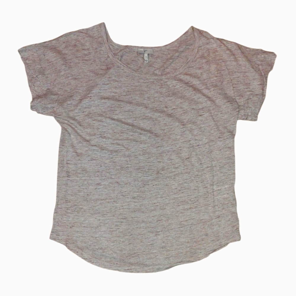 Joie 100% Linen Lt Tan Heather Tee Sz M
